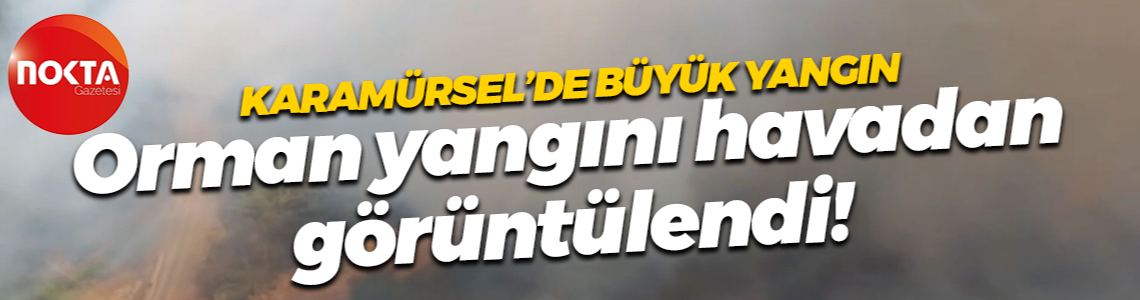 Karamürsel’de büyük yangın; Orman yangını havadan görüntülendi!