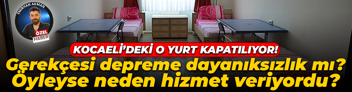 İzmit Necip Fazıl Kısakürek Anadolu İmam Hatip Lisesi Pansiyonu kapatılıyor!