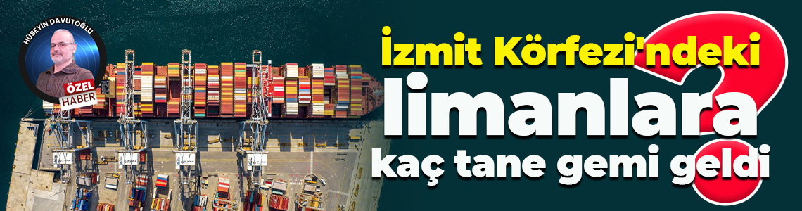 İzmit Körfezi'ndeki limanlara kaç tane gemi geldi?