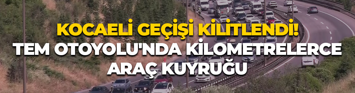 Kocaeli geçişi kilitlendi! TEM Otoyolu'nda kilometrelerce araç kuyruğu