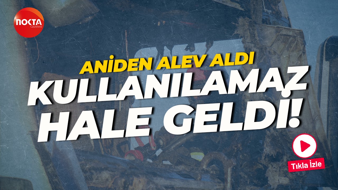 Park halindeki tır aniden alev aldı: Kullanılamaz hale geldi!