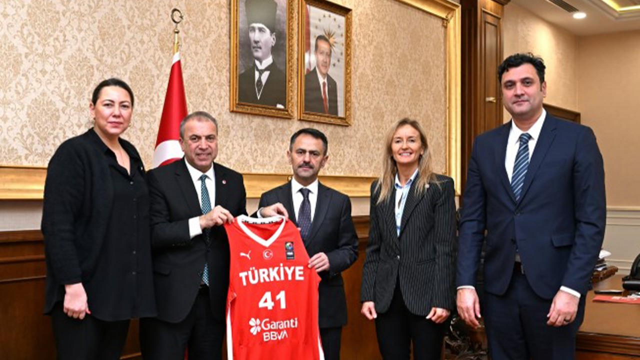 Türkiye Basketbol Federasyonu’ndan, Vali İlhami Aktaş’a ziyaret