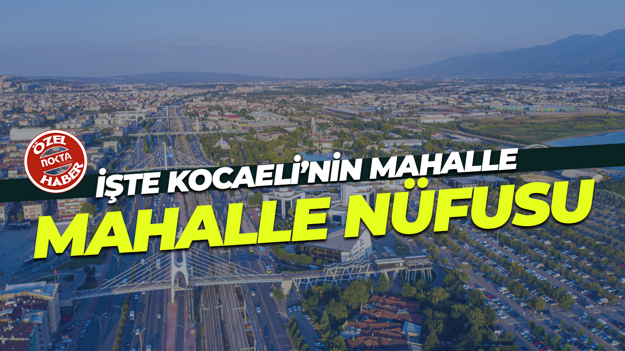 İşte Kocaeli'nin mahalle mahalle nüfusu!