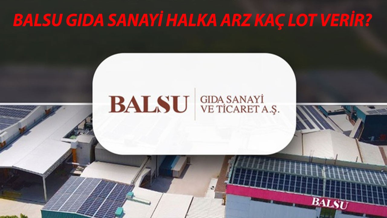 (BALSU) Balsu Gıda Sanayi Halka Arz Kaç Lot Verir? Balsu Gıda Hangi Bankalarda Var?