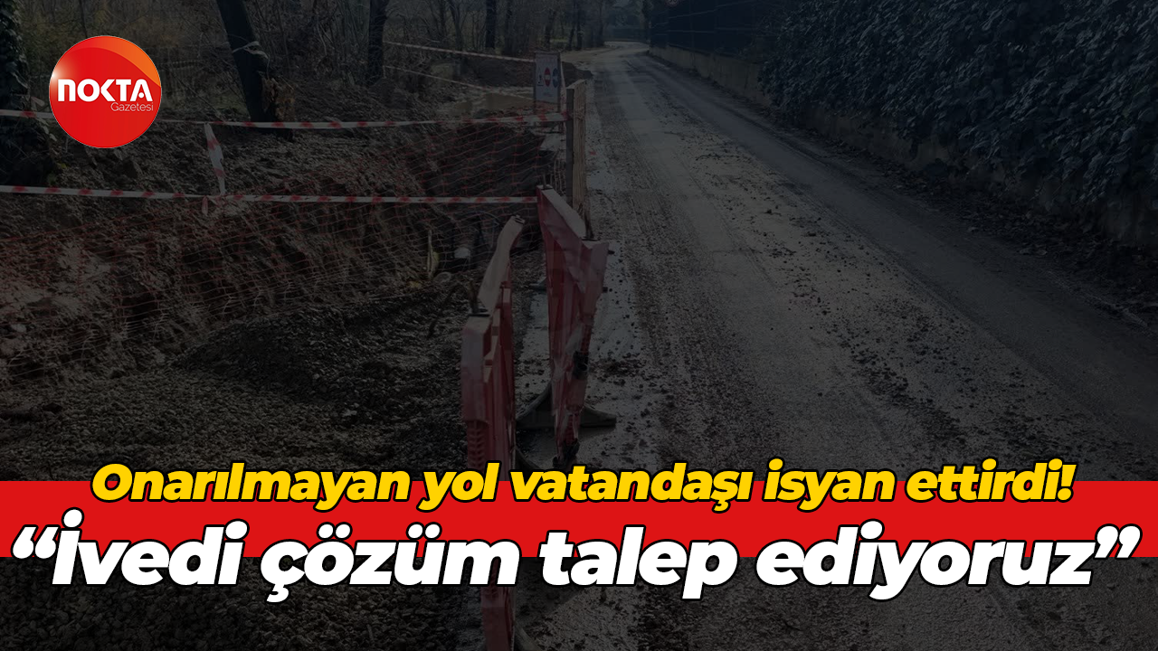 Kocaeli'de bir vatandaş onarılmayan yoldan dolayı vatandaş isyan etti! "İvedi çözüm talep ediyoruz"