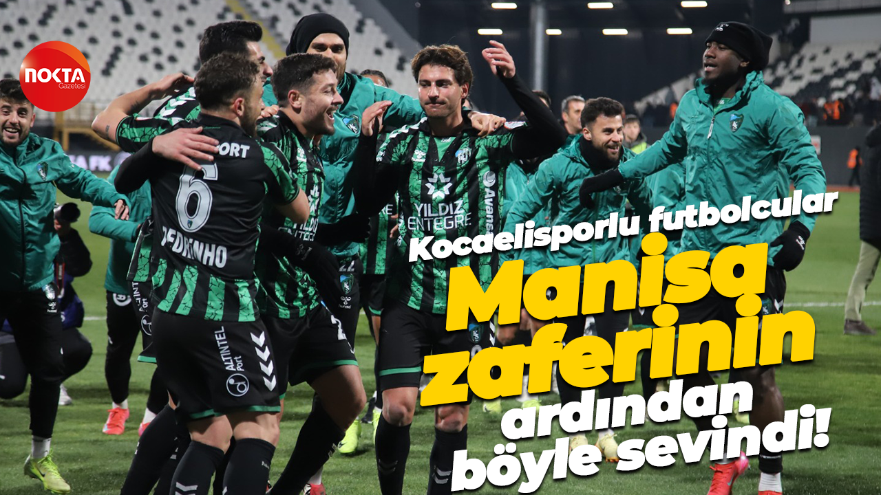 Kocaelisporlu futbolcular Manisa zaferinin ardından böyle sevindi!