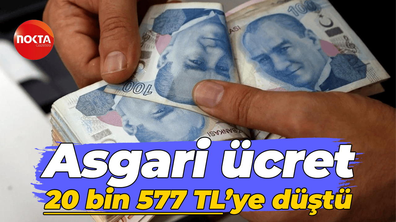 Asgari ücret 20 bin 577 TL’ye düştü