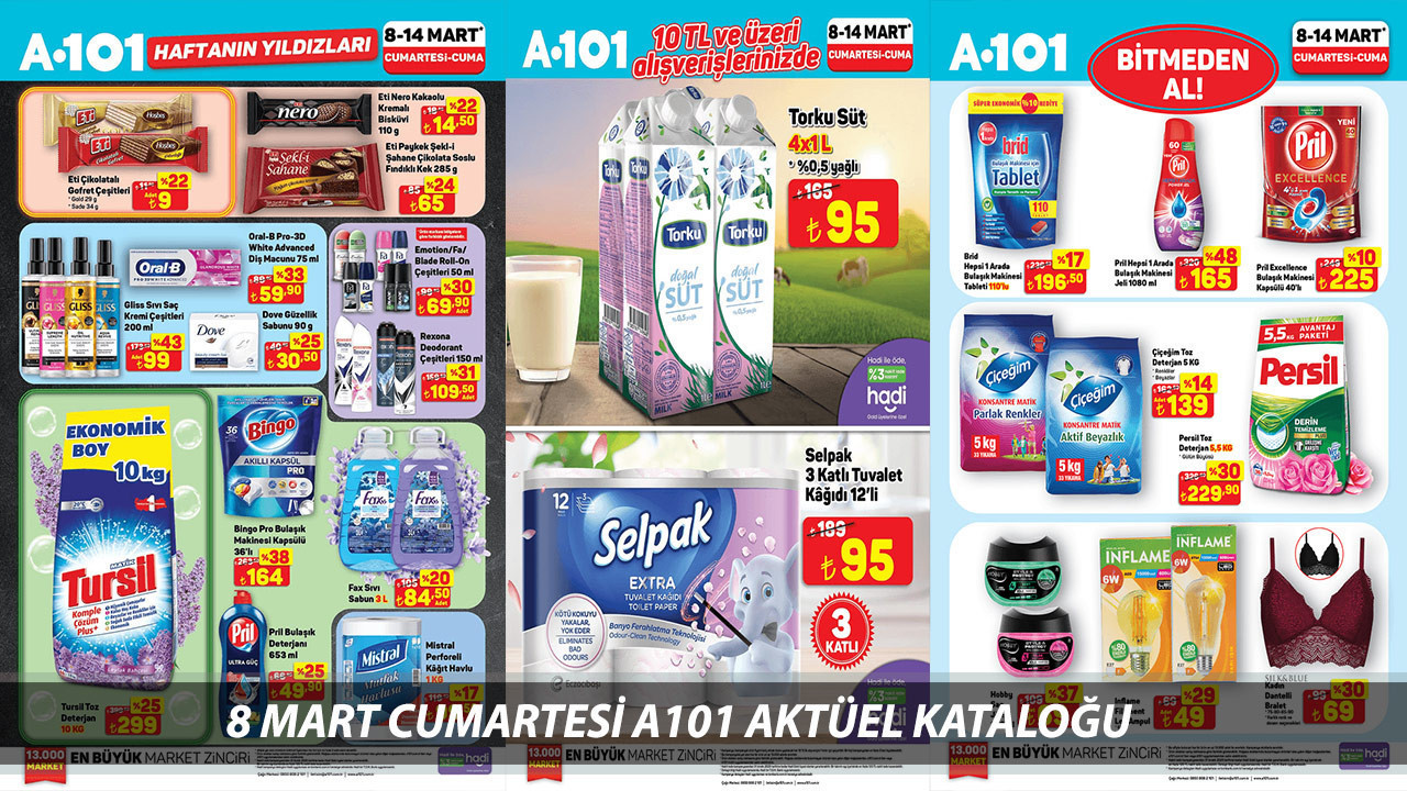 A101 8-14 MART A101 HAFYANIN YILDIZLARI 2025 | A101'de Hafta Sonu Tuvalet Kağıdı, Ayçiçek Yağı..