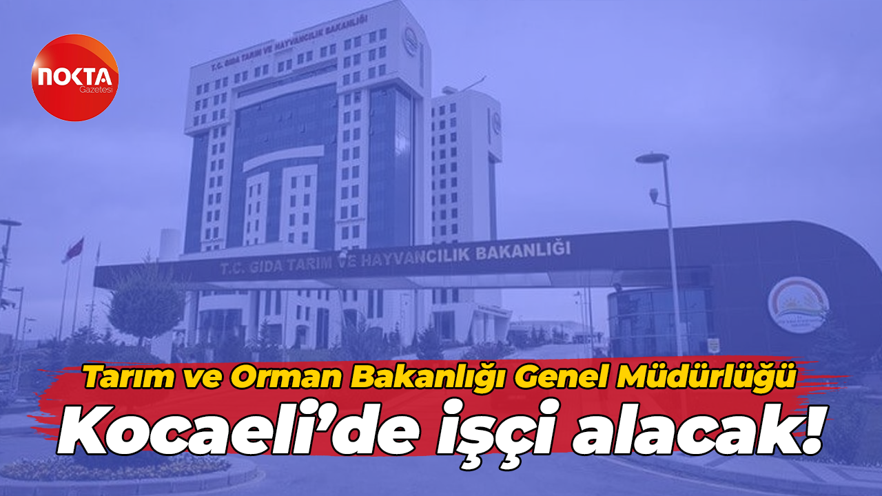 Tarım ve Orman Bakanlığı Genel Müdürlüğü Kocaeli’de işçi alacak! Resmi Gazete’de yayınlandı