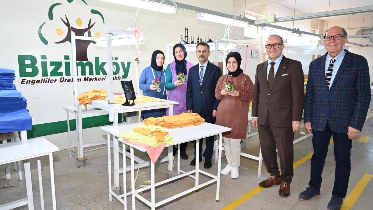 Vali Aktaş, Bizimköy Engelliler Üretim merkezine gitti