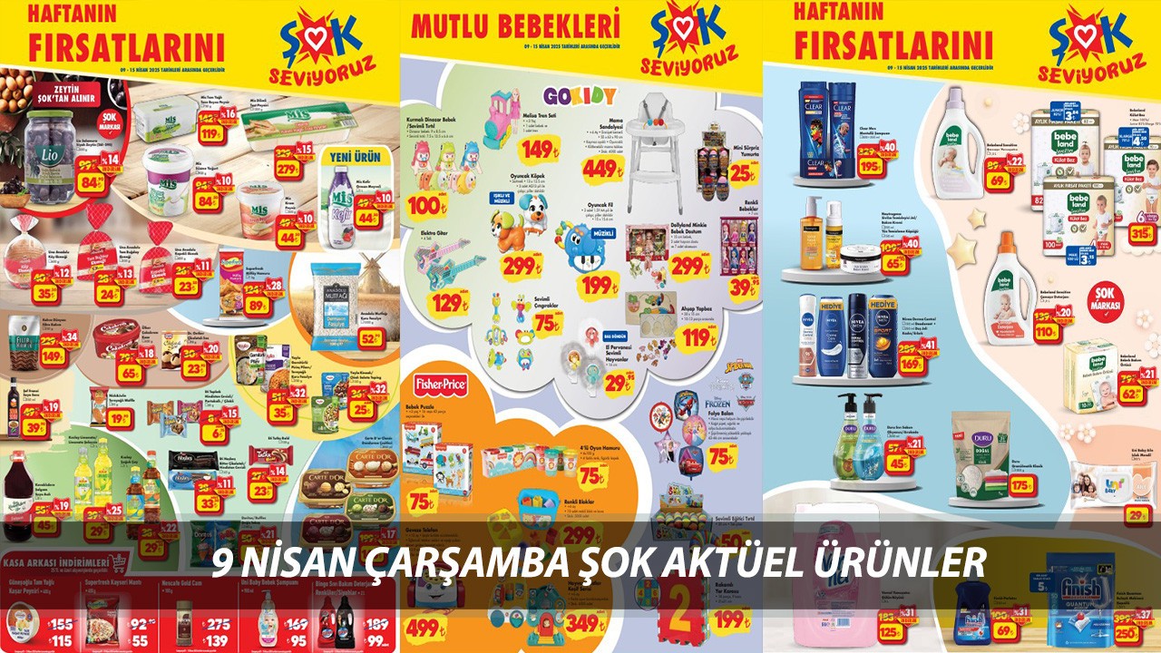 ŞOK MARKET 9 NİSAN ÇARŞAMBA FİYATLARI | ŞOK'ta Bu Çarşamba Ne Alırsan 75 TL