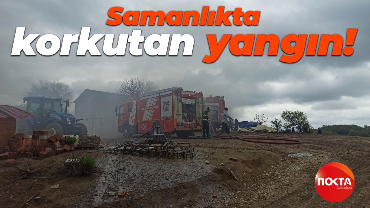 Samanlıkta korkutan yangın