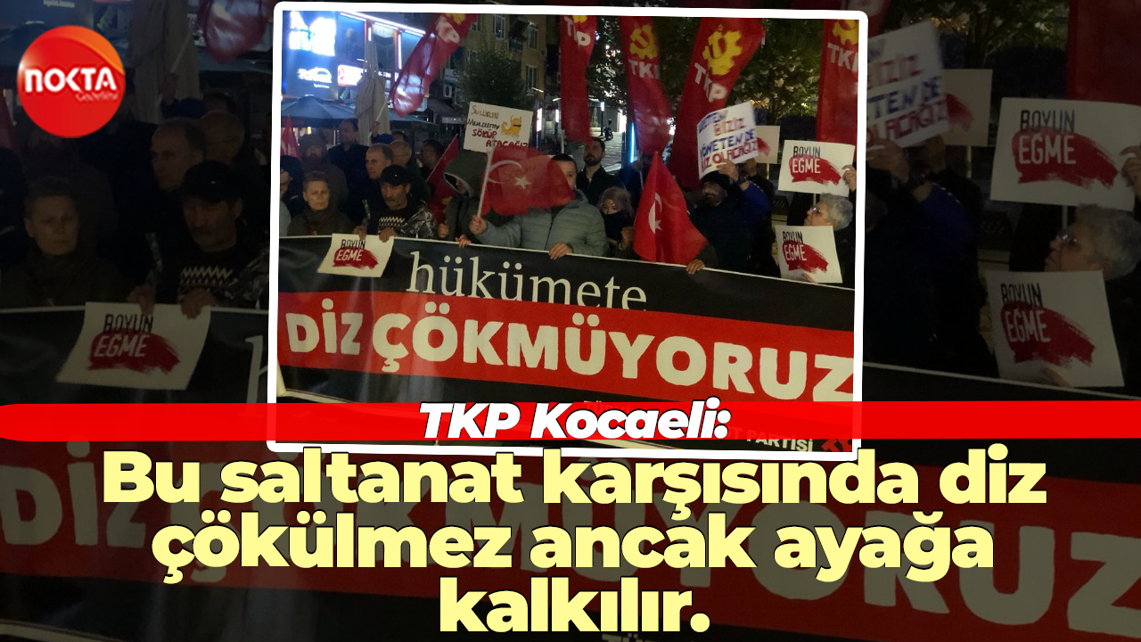 TKP KOCAELİ: Bu saltanat karşısında diz çökülmez ancak ayağa kalkılır.