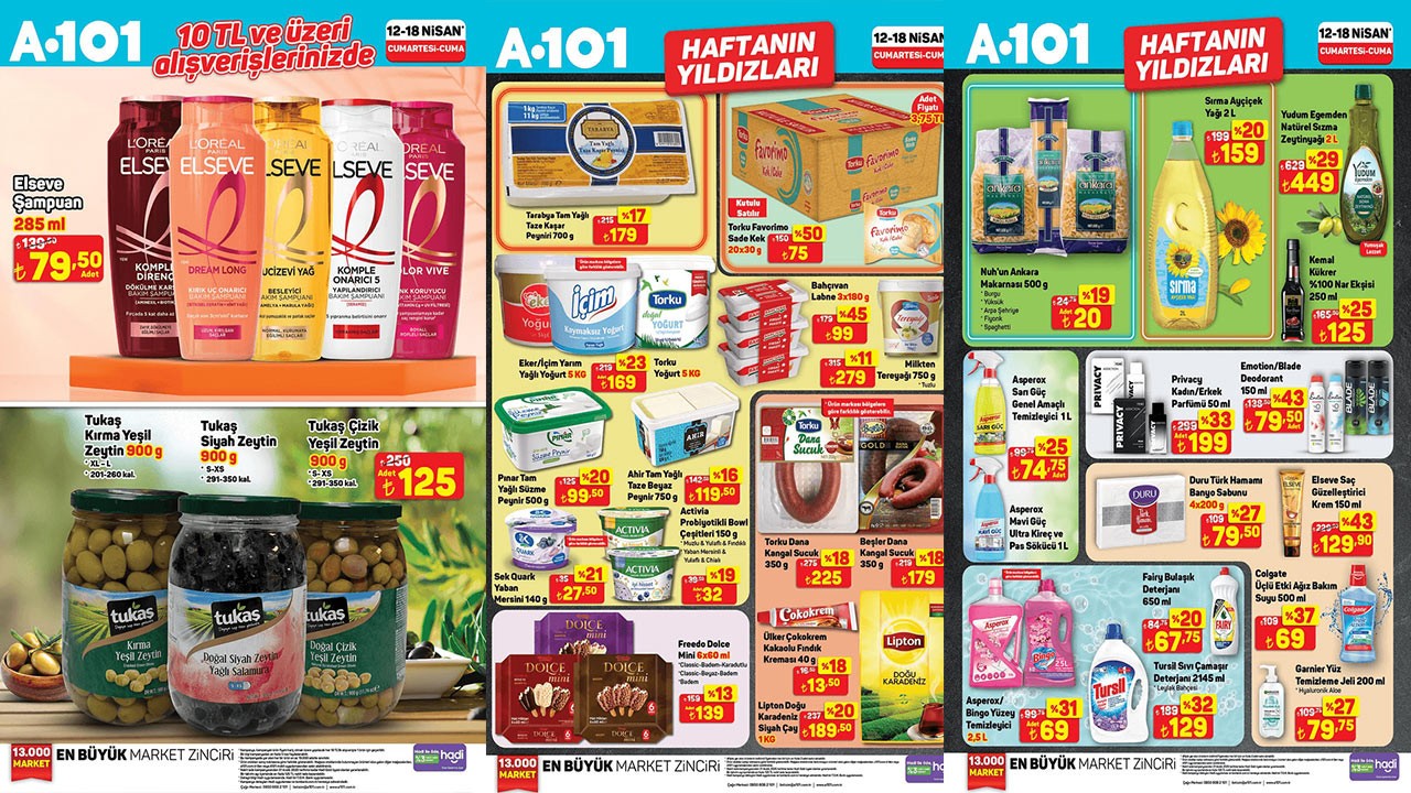 A101 12-18 Nisan Haftanın Yıldızları Görücüye Çıktı! Makarna, Çay, Toz Deterjan, Ayçiçek Yağı Geldi