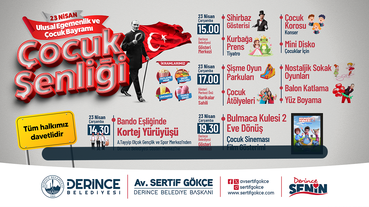 Derince'de 23 Nisan coşkusu yaşanacak