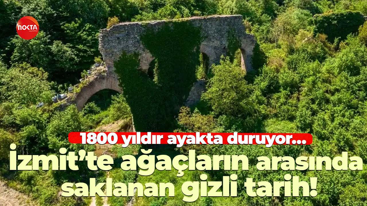 1800 yıldır ayakta duruyor… İzmit’te ağaçların arasında saklanan gizli tarih!