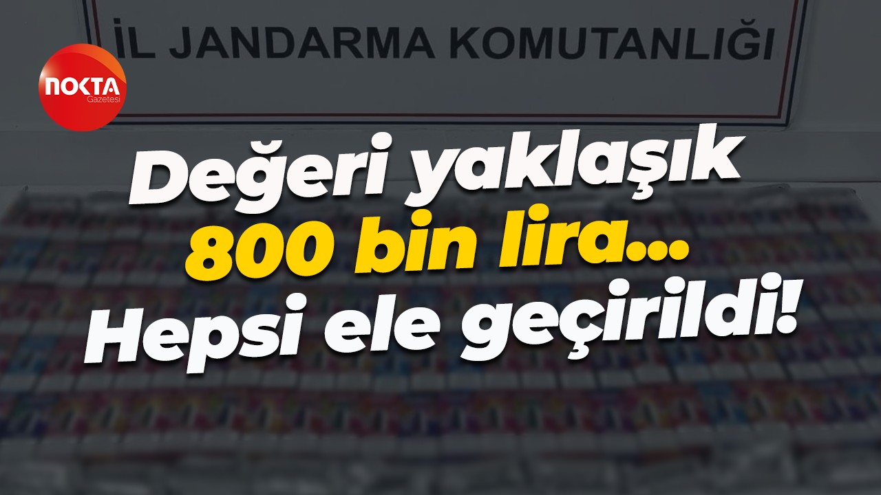 Değeri yaklaşık 800 bin lira... Hepsi ele geçirildi!