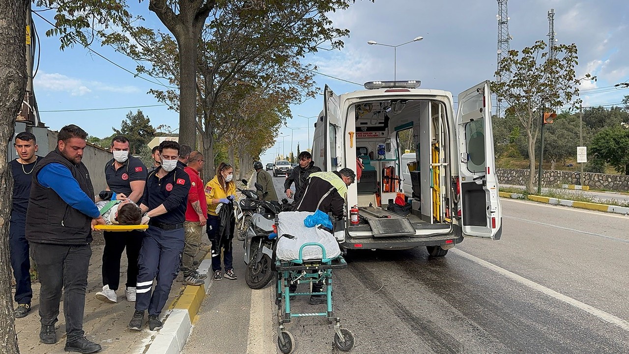 Balıkesir'de yola yağ döküldü: Motosiklet sürücüsü kaza yaptı!