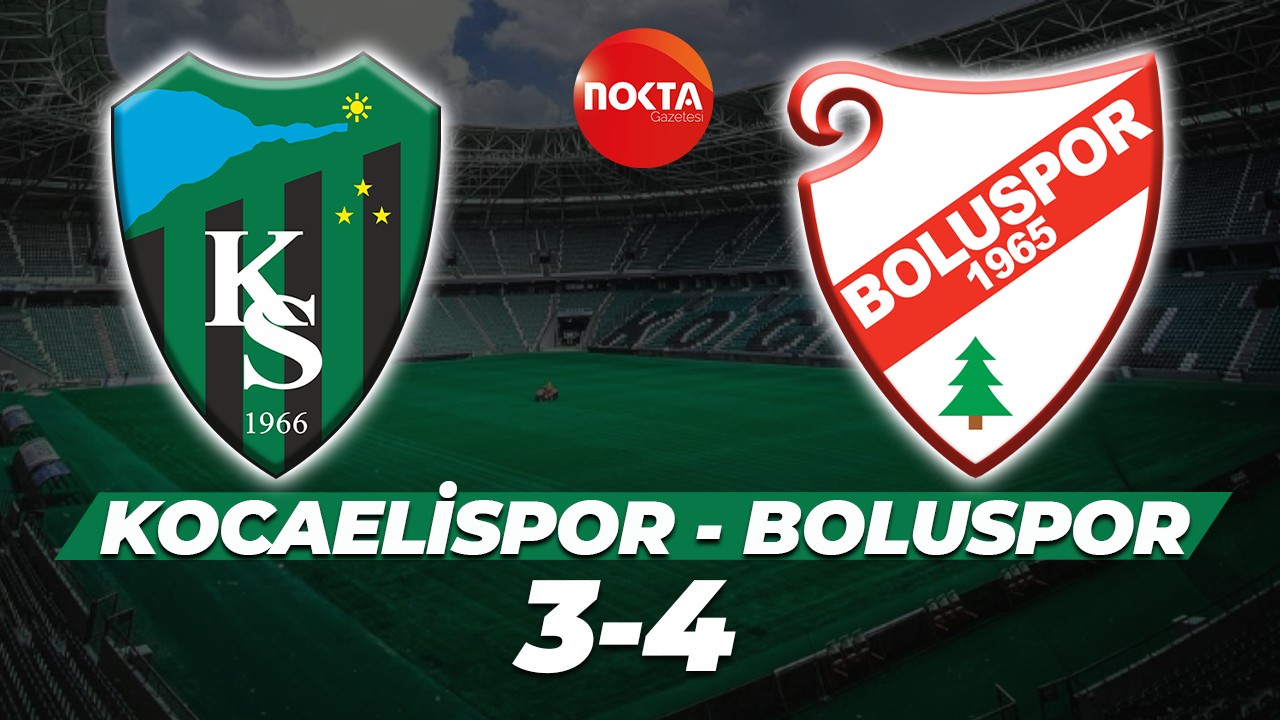 Kocaelispor - Boluspor: 3-4 (MAÇ SONUCU)