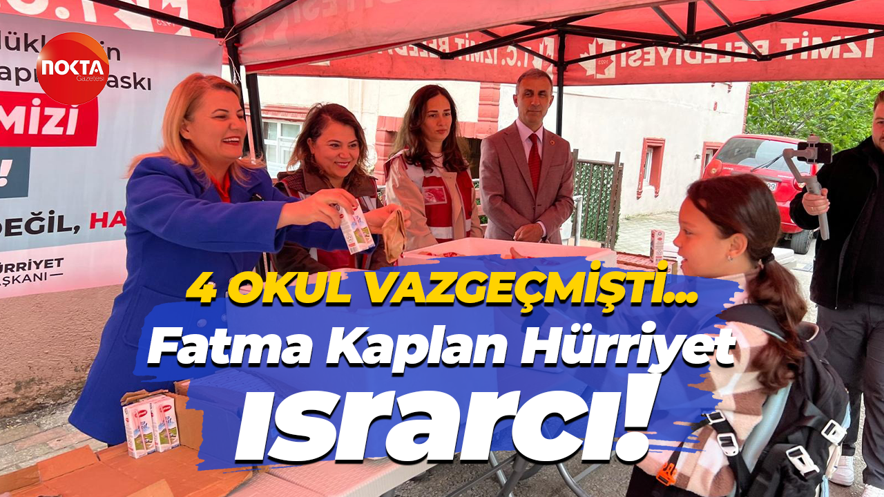 Fatma Kaplan Hürriyet okul önüne gidip yemek dağıttı!