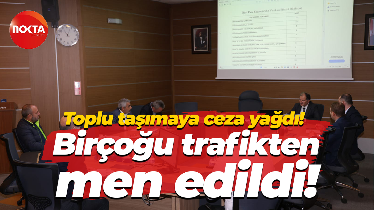 Kocaeli'de toplu taşımaya ceza yağdı! Birçoğu trafikten men edildi!
