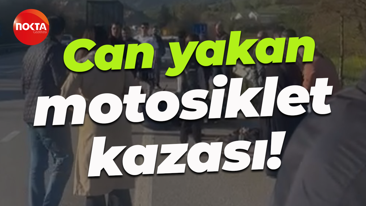 Bir anda kontrolünden çıktı... Can yakan motosiklet kazası!