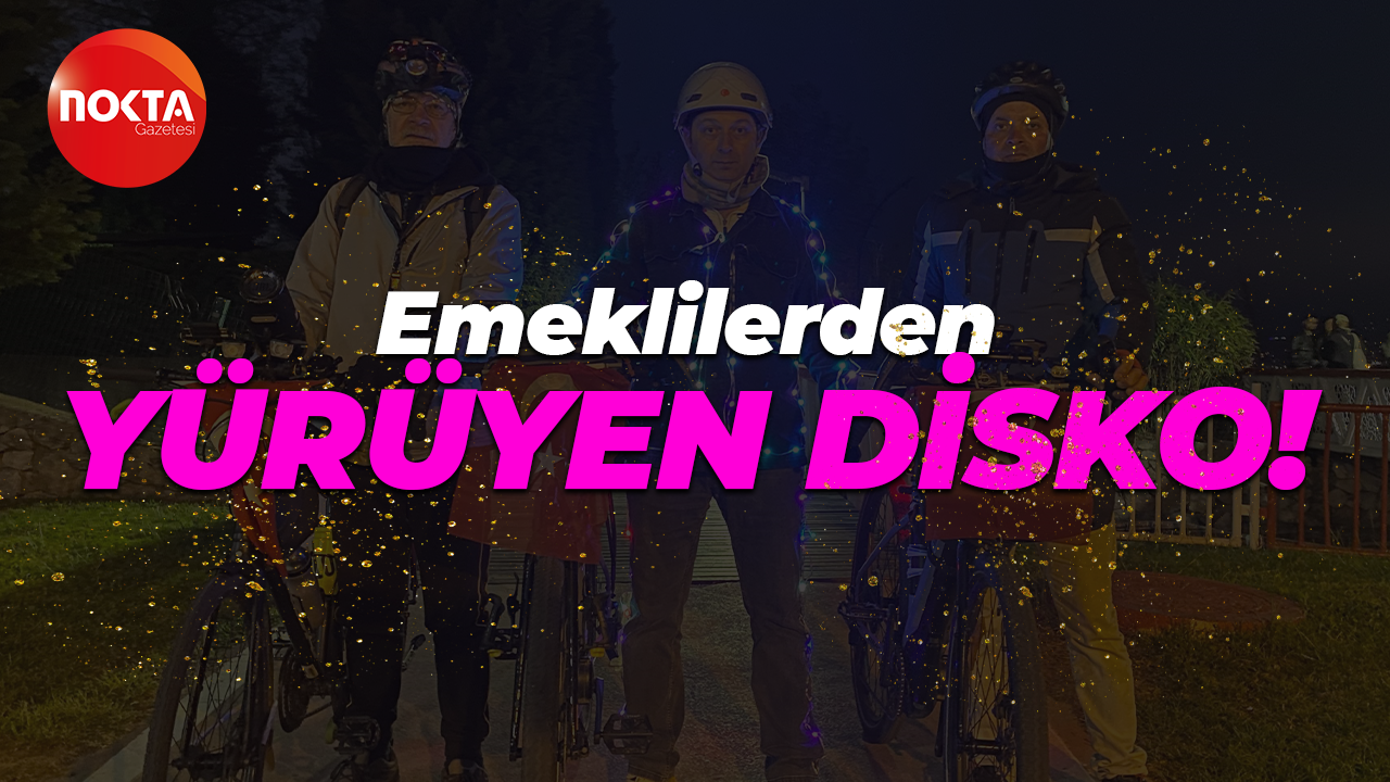 Emeklilerden yürüyen disko!