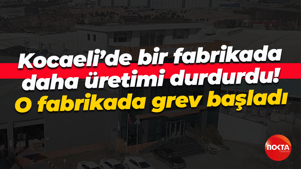 Kocaeli’de bir fabrikada daha üretimi durdurdu! O fabrikada grev başladı