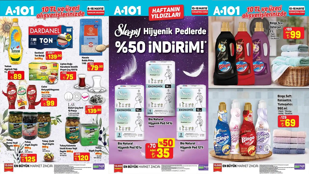 A101 10-16 Mayıs Haftanın Yıldızları 2025 | A101'de Bu Hafta Sonu Sıvı Deterjan Çeşitleri İndirimde