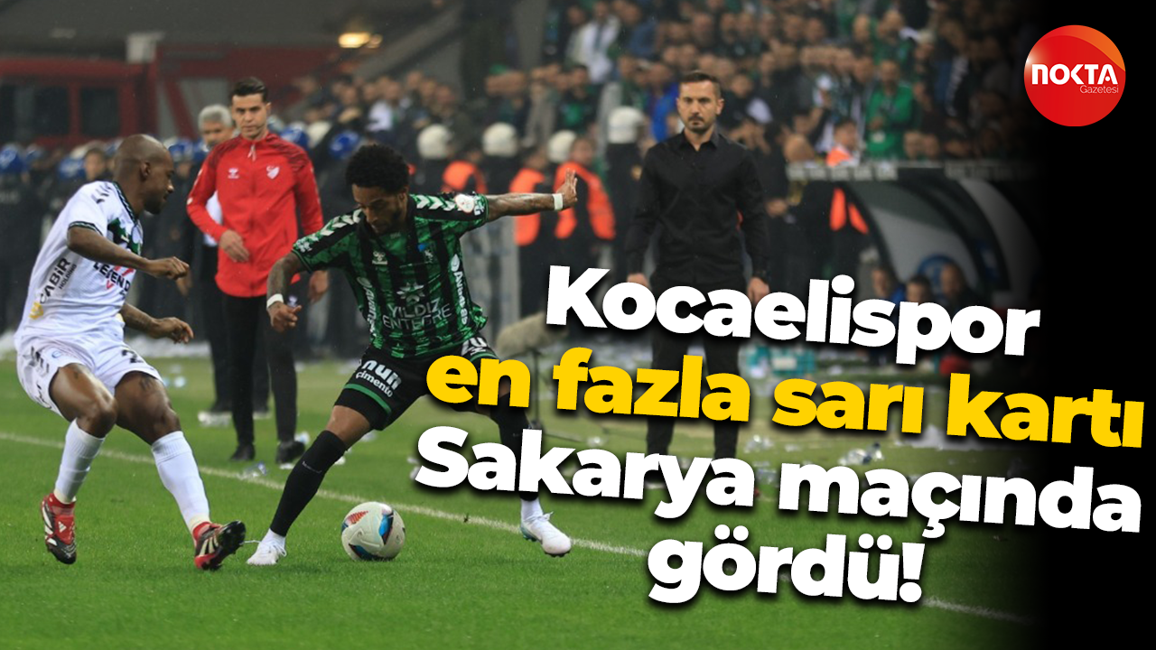 Kocaelispor en fazla sarı kartı Sakarya maçında gördü!