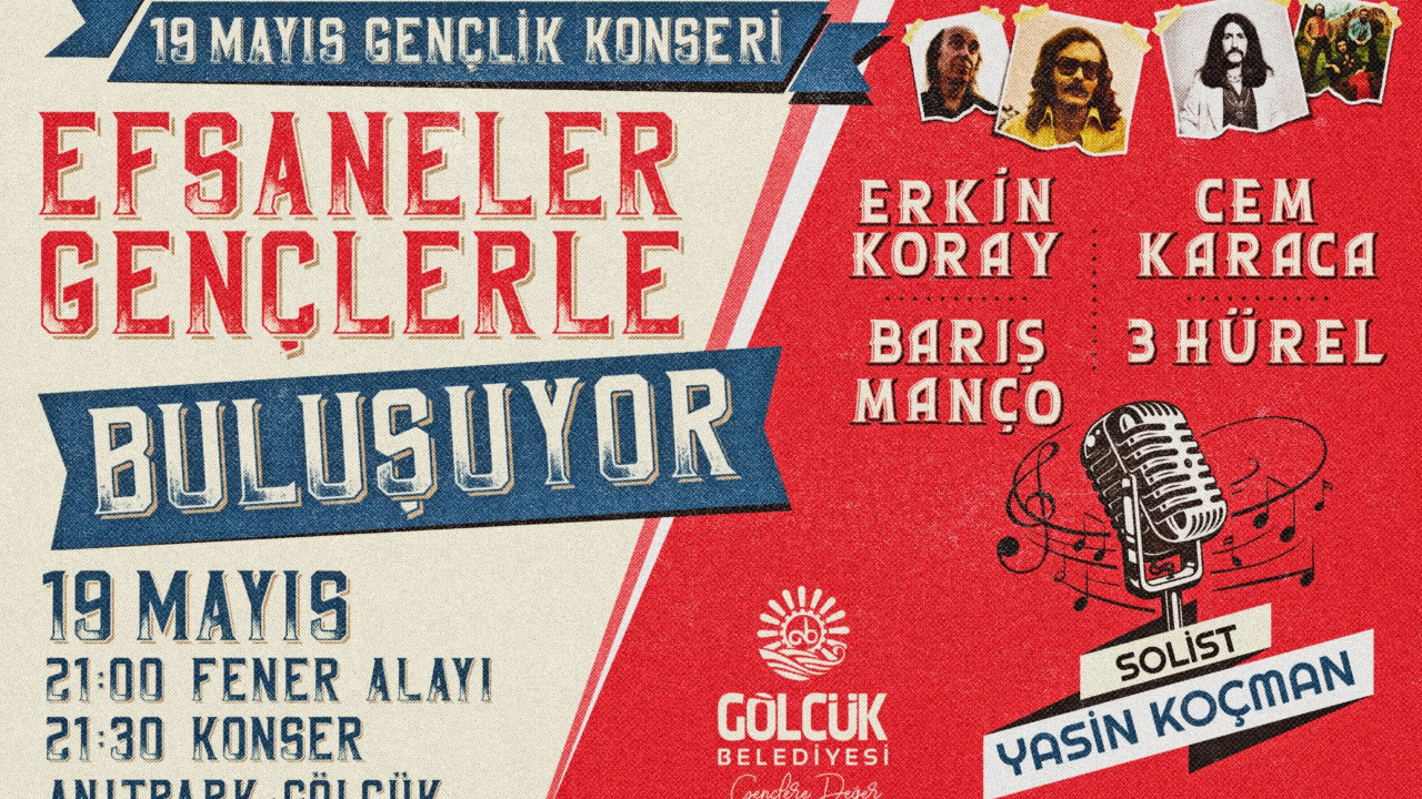 Gölcük'te 19 Mayıs coşkusu gençlik konseri ile katlanacak