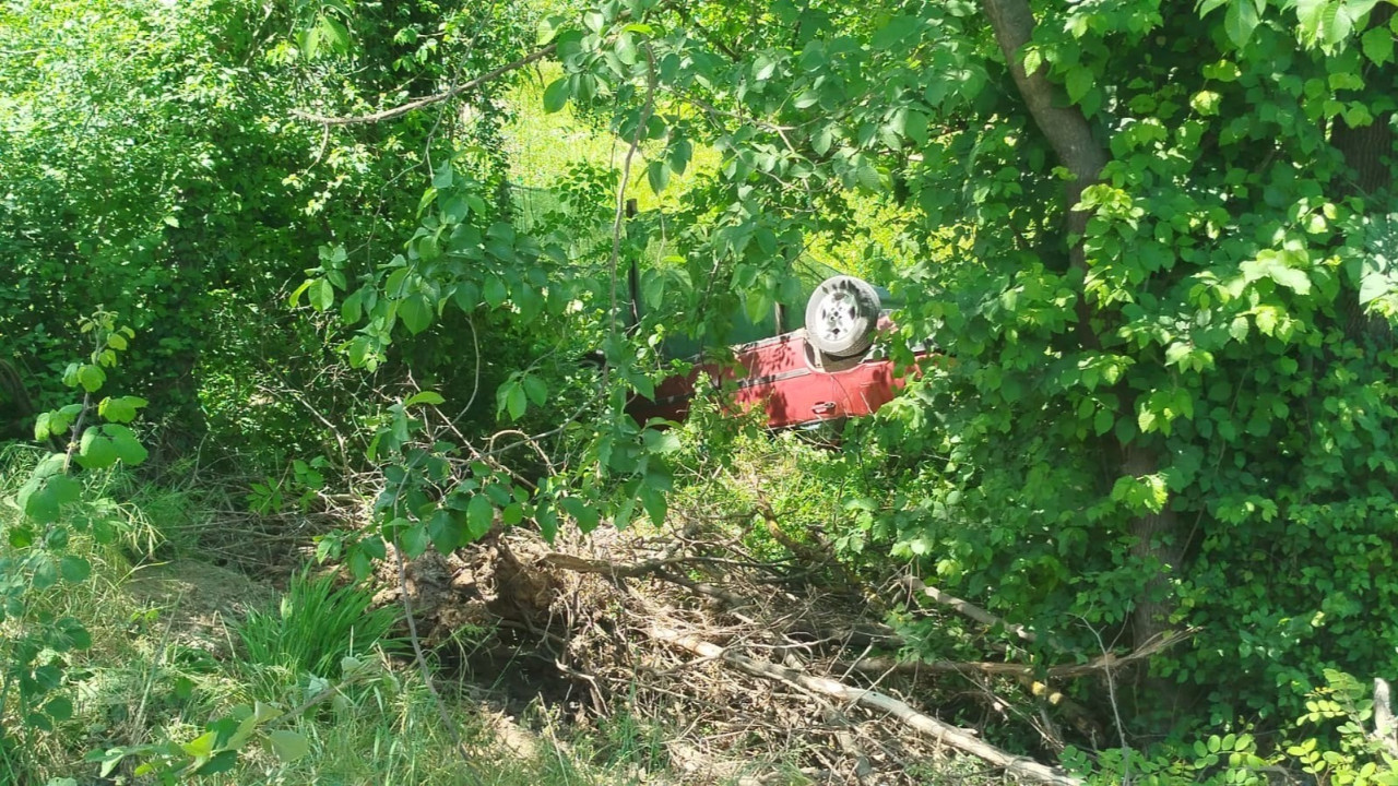 Sakarya’da otomobil şarampole uçtu