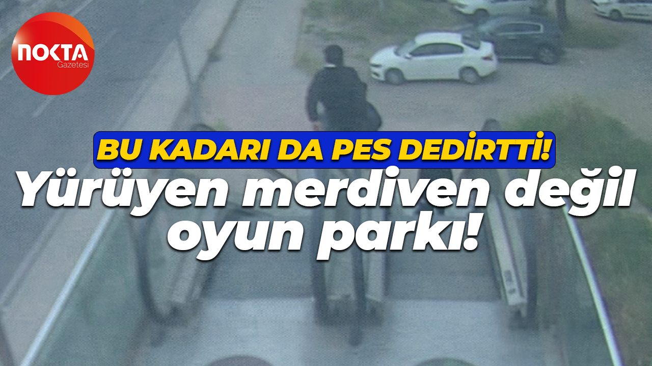 Kocaeli'de tepki çeken görüntüler: Yürüyen merdiven değil, oyun parkı!