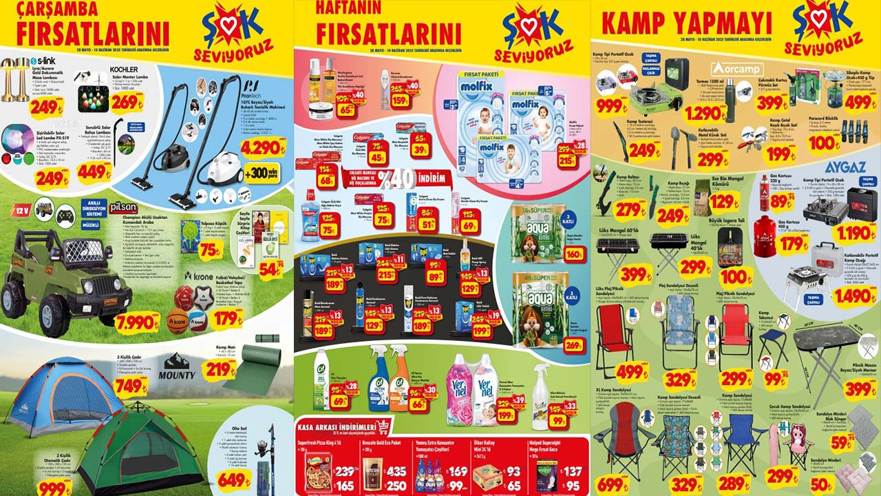 ŞOK'ta Bu Hafta 28 Mayıs Çarşamba Ürünleri | 28 Mayıs 2025 Çarşamba Orcamp Kamp Malzemeleri Satışta