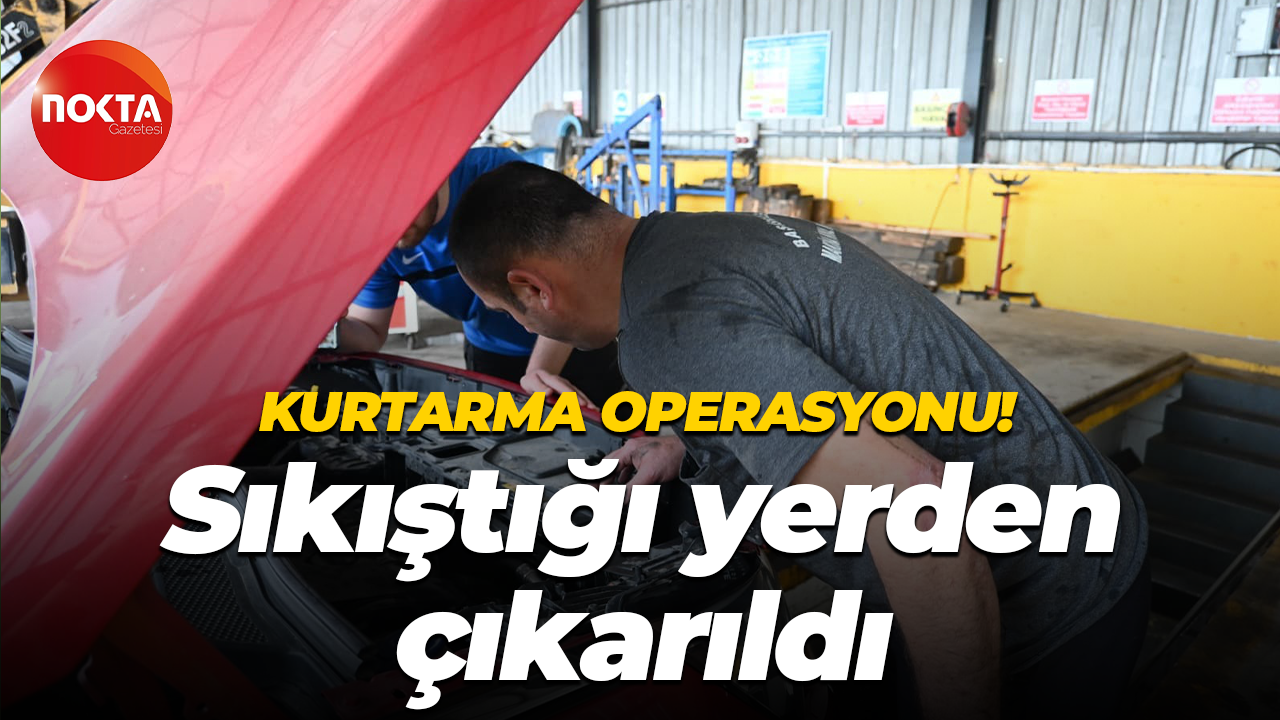 Kocaeli'de kurtarma operasyonu! Sıkıştığı yerden çıkarıldı