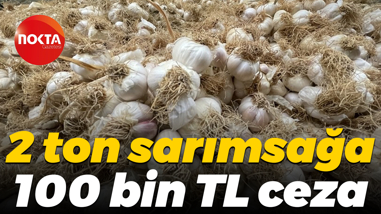 2 ton sarımsağa 100 bin TL ceza