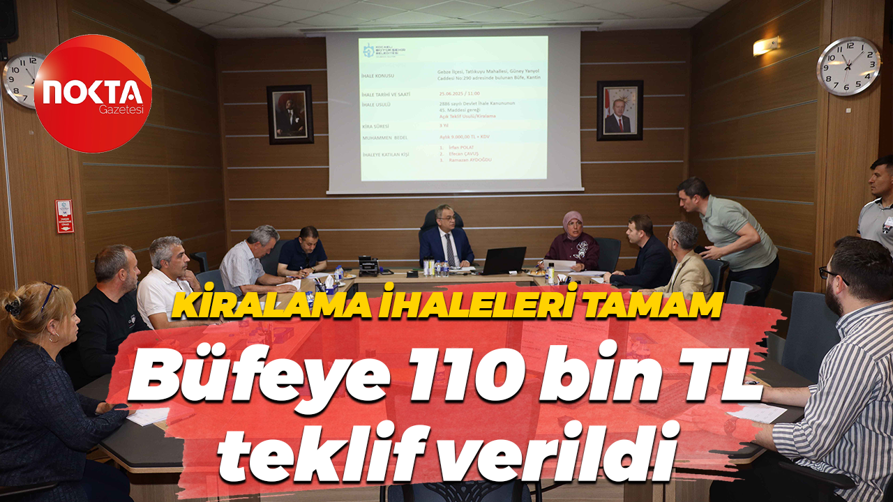 Kiralama ihaleleri tamam... Büfeye 110 bin TL teklif verildi