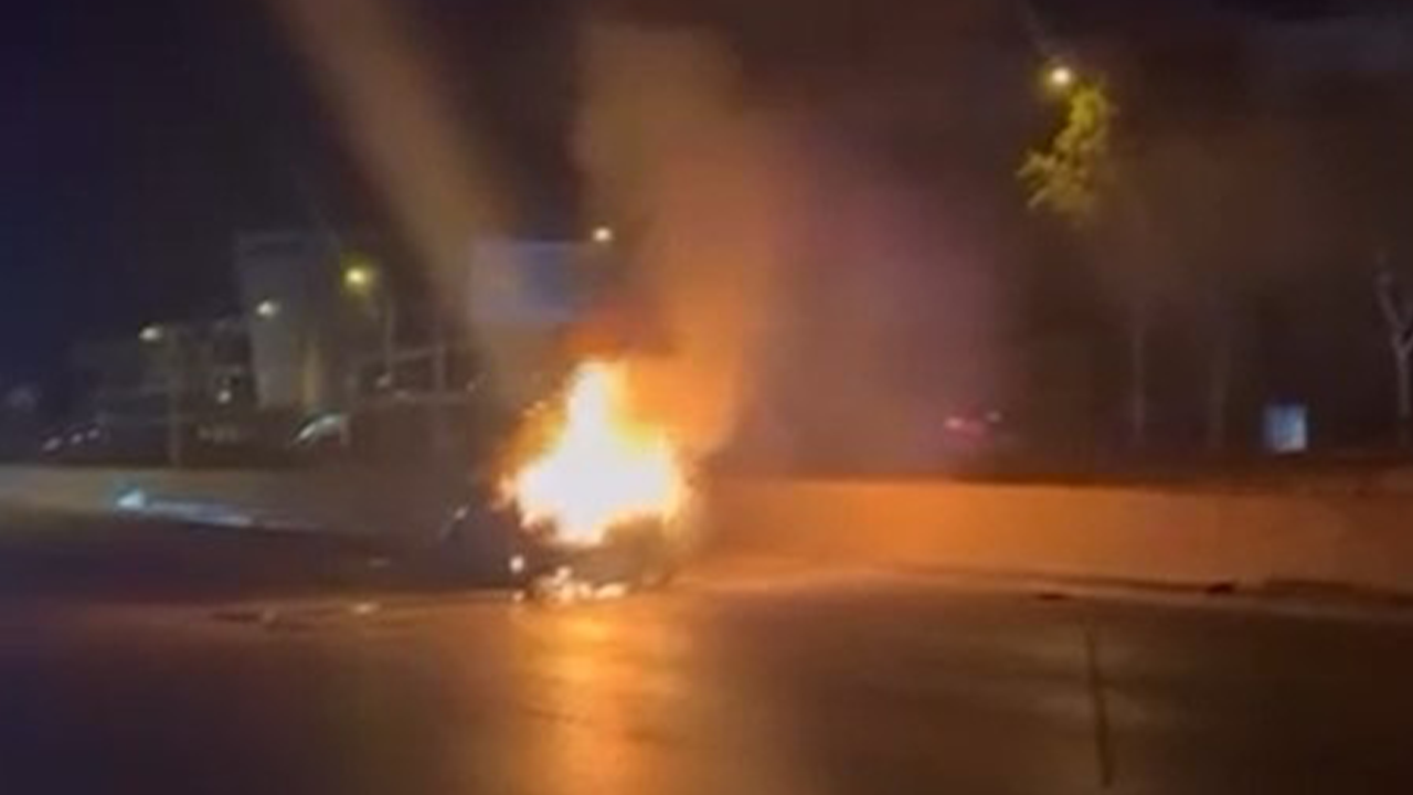 Bursa'da korku dolu anlar: Otoyolda alev alev yandı!