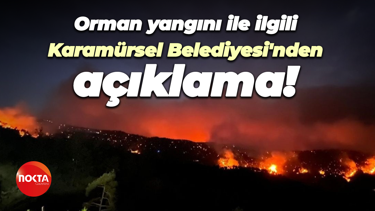 Orman yangını ile ilgili Karamürsel Belediyesi'nden açıklama!