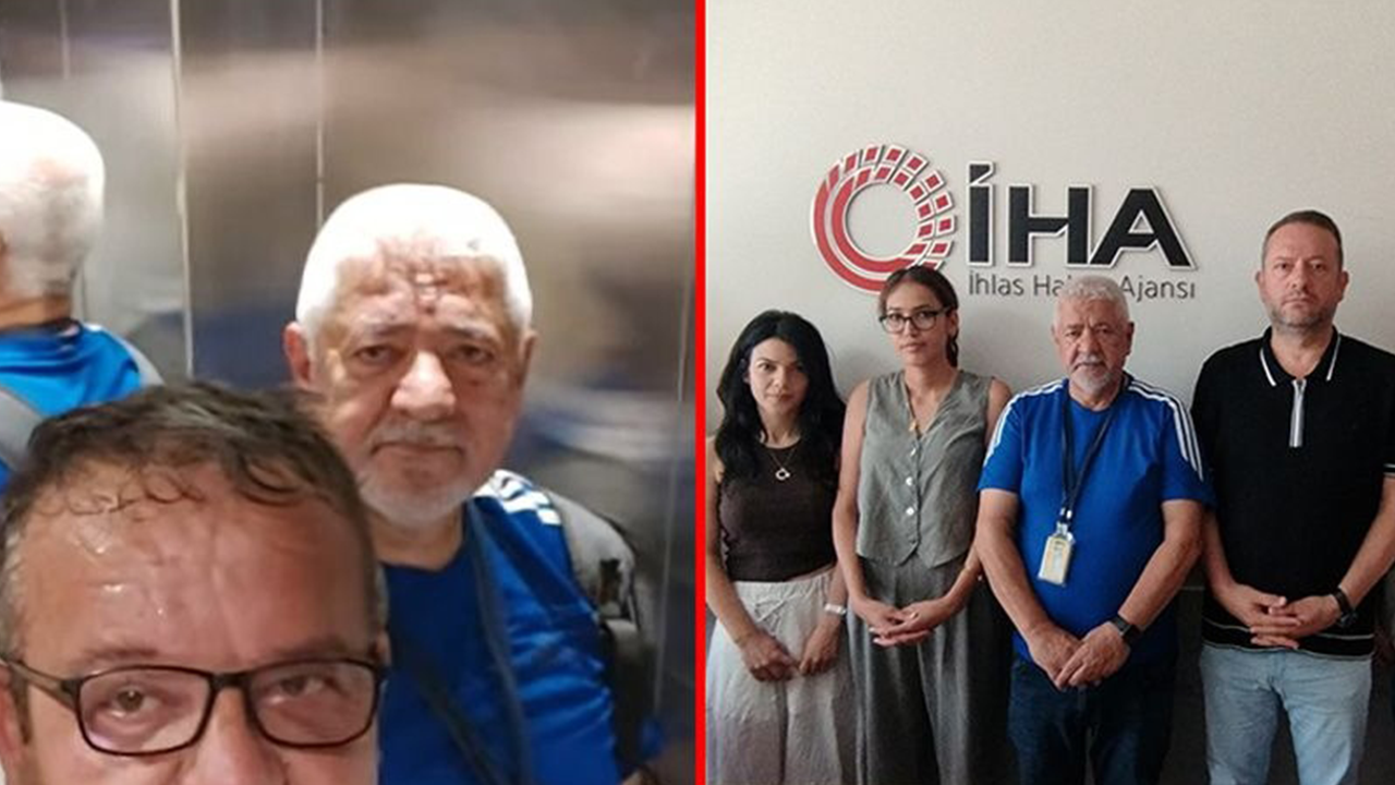 Geçmiş olsuna giden gazetecileri itfaiye kurtardı