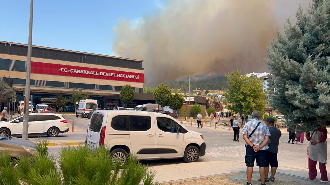 Çanakkale'de yangın! Hastane tahliye edildi...