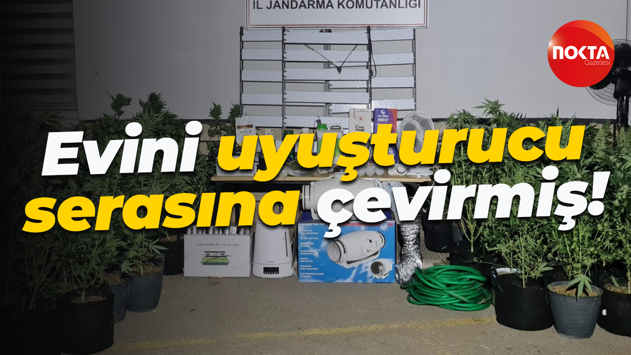 Evini uyuşturucu serasına çevirmiş!