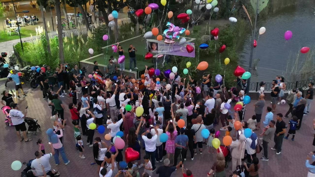 Babasının sosyal medya paylaşımı üzerine gökyüzü, Yağmur’un umut balonlarıyla rengarenk oldu