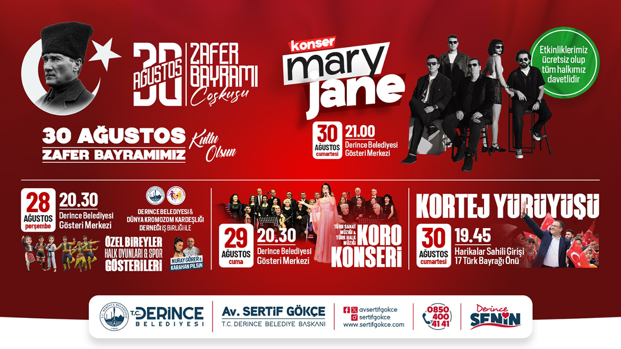 Derince'de 30 Ağustos coşkusu!