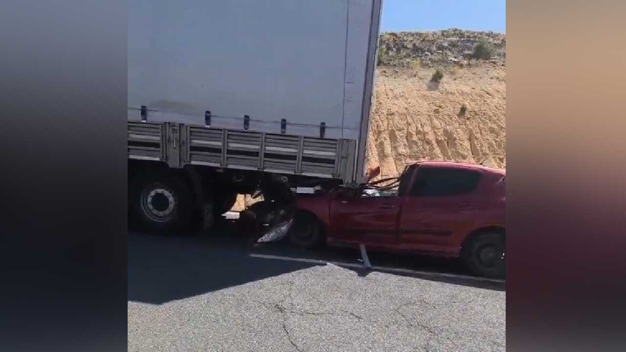 Kars’ta şans eseri kazayı yaralı atlattı