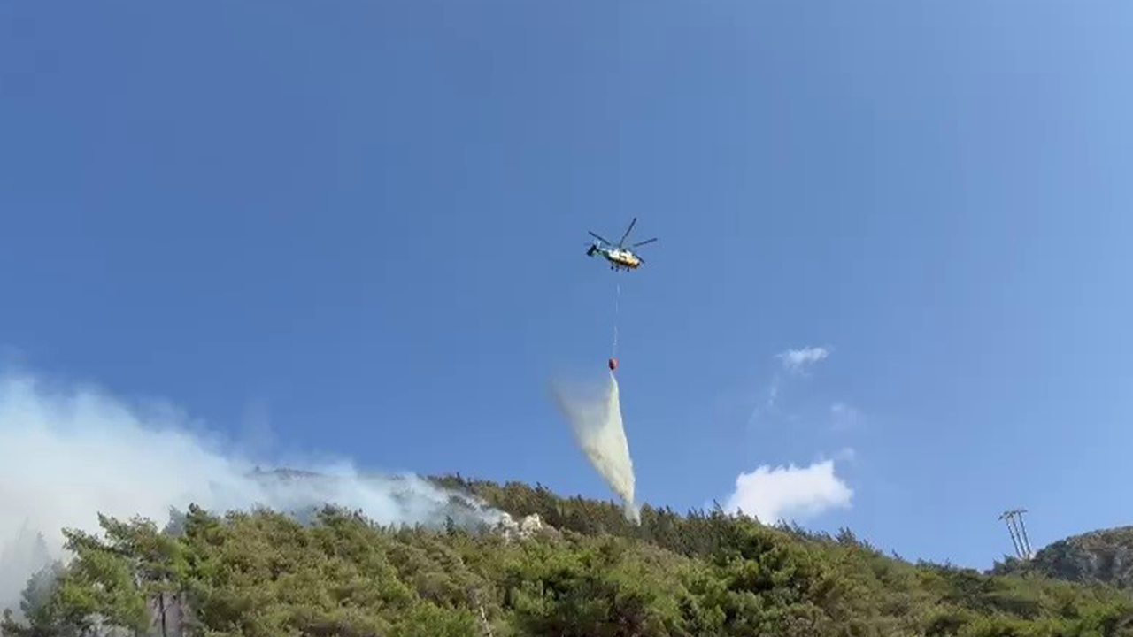 Korkutan yangında ekipler seferber oldu!