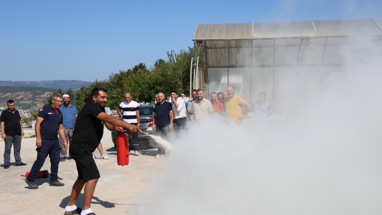 Büyükşehirden yangın eğitimi