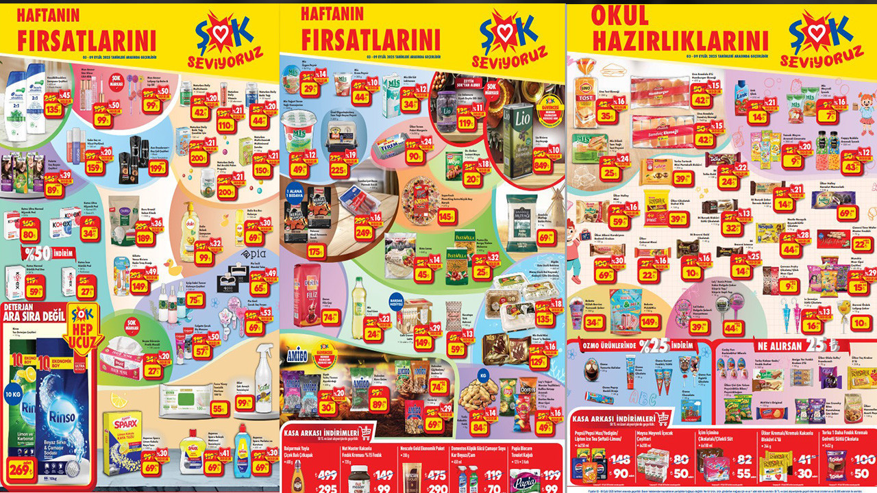 ŞOK'ta Bu Hafta Çarşamba Sepetler Dolmaya Başladı! 3 Eylül ŞOK Kataloğu 2025 Haftanın Fırsatları