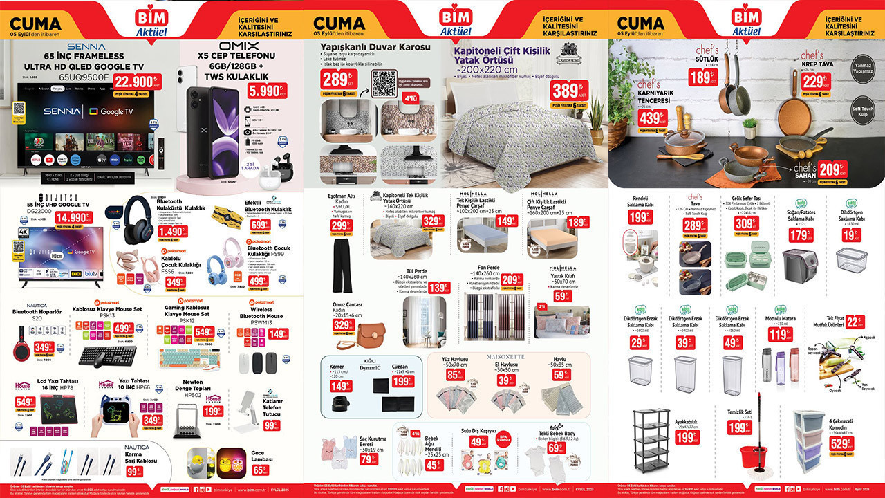 5 EYLÜL BİM AKTÜEL ÜRÜNLER KATALOĞU | BİM'de Bu Cuma Halı Koltuk Yıkama Makinesi, WAG Maşa..