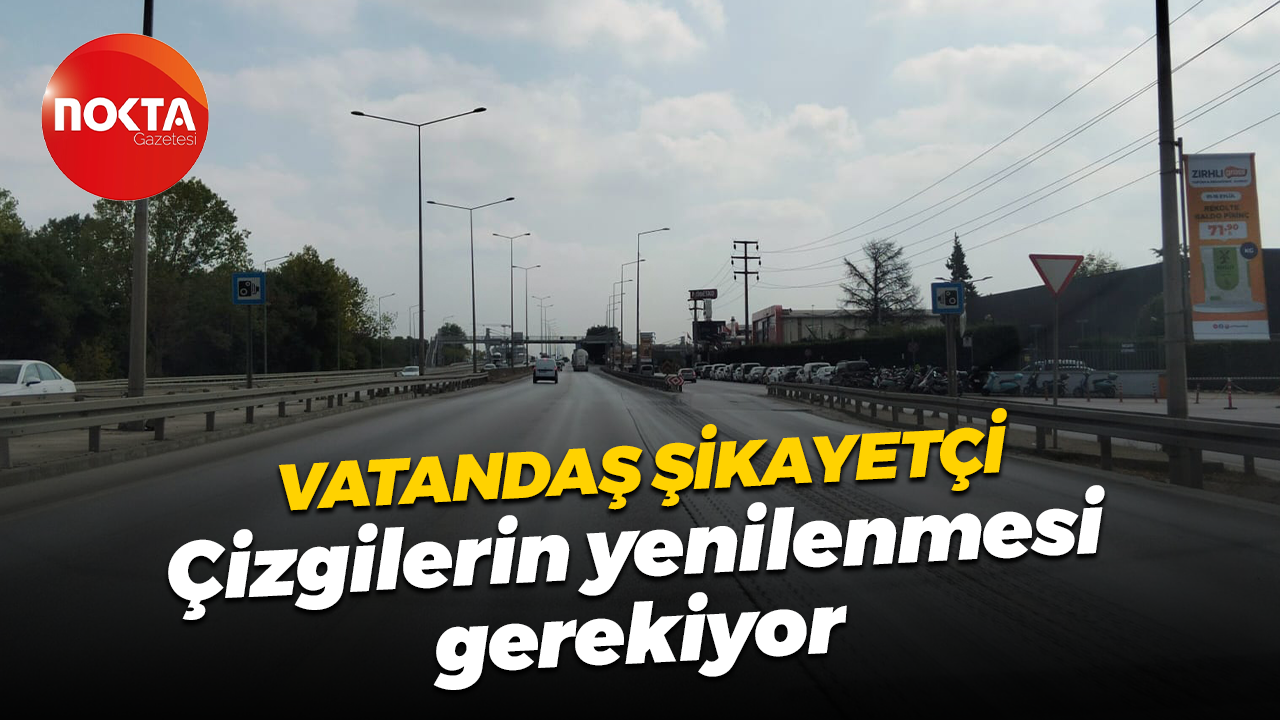 Kocaeli'de vatandaş şikayetçi! Çizgilerin yenilenmesi gerekiyor
